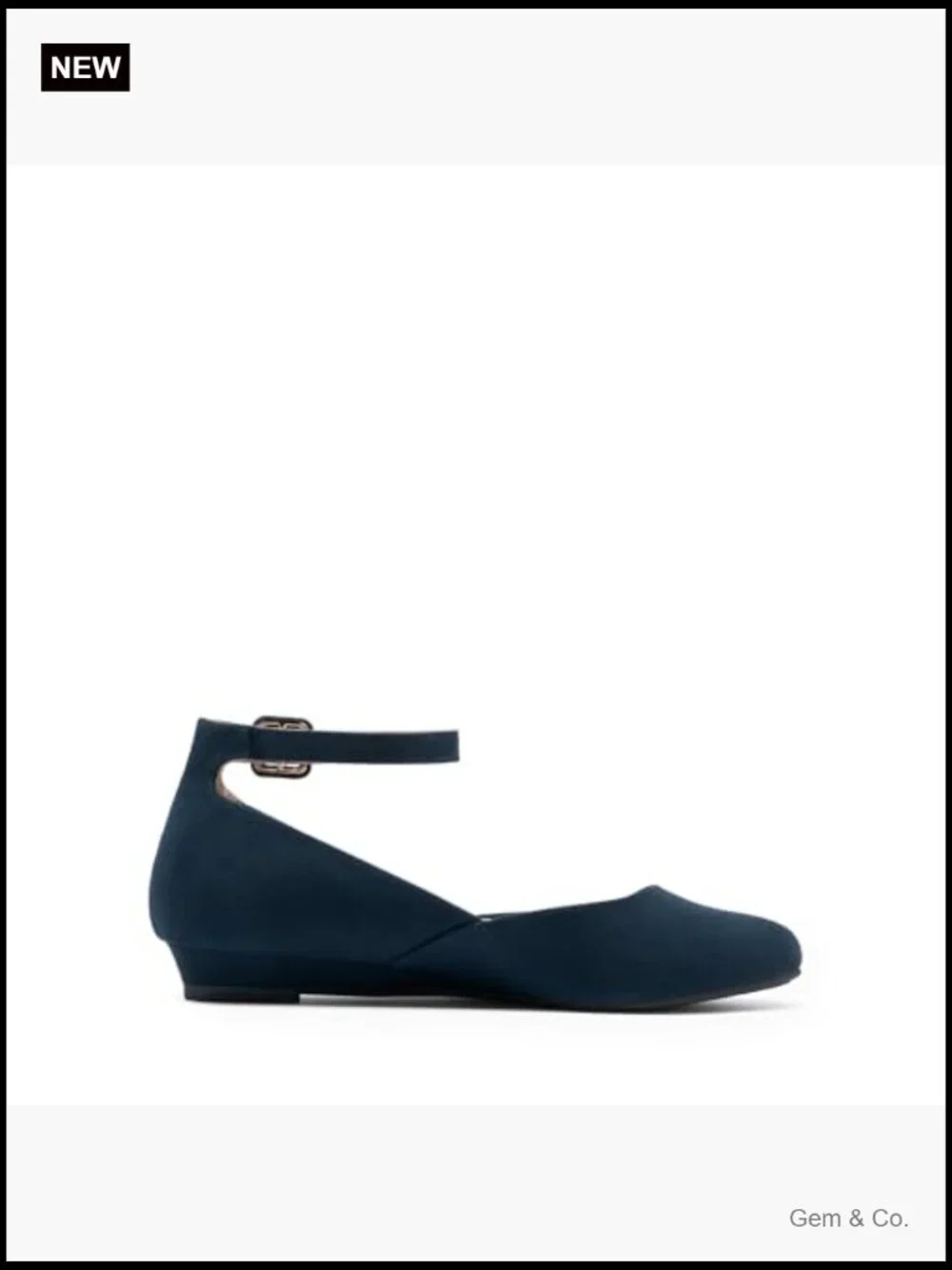 Dress Flats Ballet Low Wedge Round Toe Ankle Strap Comfortable Casual Flats